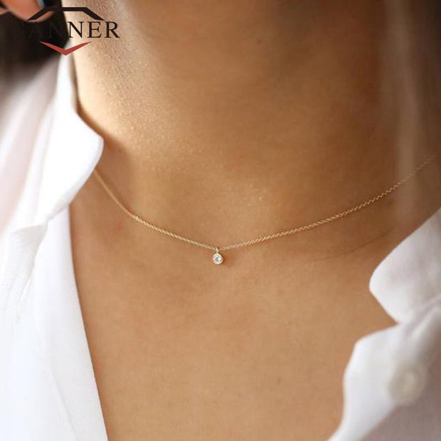 2/2.5/3/3.5/4mm Zircon 925 Sterling Silver Choker Necklace for Women