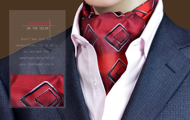 SHENNAIWEI New Fashion men ascot cravat tie Jacquard Ties