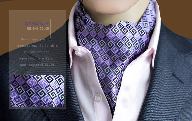 SHENNAIWEI New Fashion men ascot cravat tie Jacquard Ties