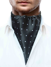 JEMYGINS Original Ins Men Slik Plaid Dot Ascot Cravat Neck Tie Scarves