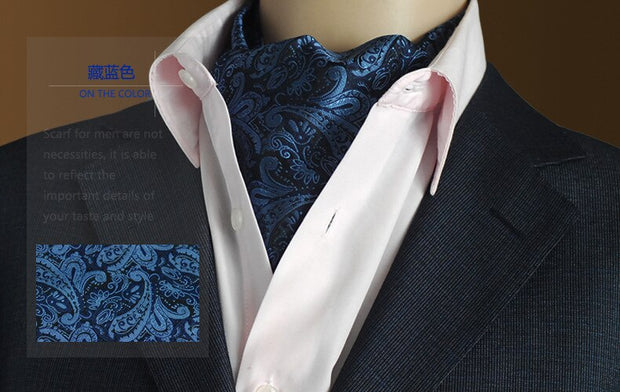 SHENNAIWEI New Fashion men ascot cravat tie Jacquard Ties