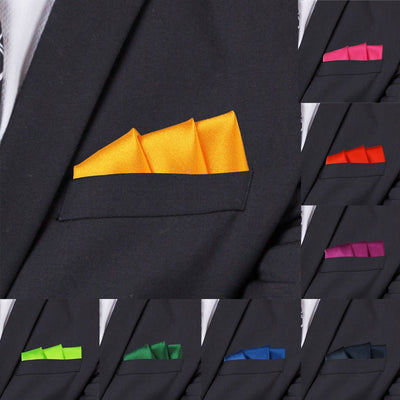 Satin Handkerchief For Men Candy Color Mens Suits Pocket Square