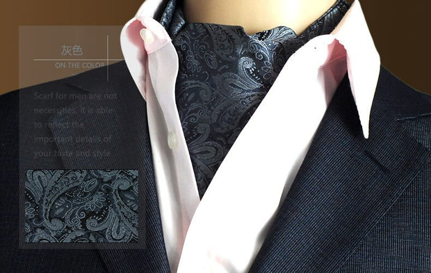 SHENNAIWEI New Fashion men ascot cravat tie Jacquard Ties