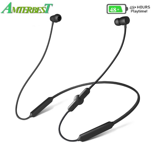 AMTERBEST CSR Wireless Bluetooth Sports Earphone IPX5 Waterproof 48H Music