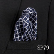 Vangise Mens Pocket Squares Dot Pattern Blue Handkerchief Fashion Hanky