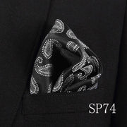 Vangise Mens Pocket Squares Dot Pattern Blue Handkerchief Fashion Hanky