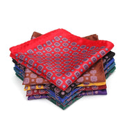 Brand Handkerchief Vintage Geometric Pocket Square Soft Hankies