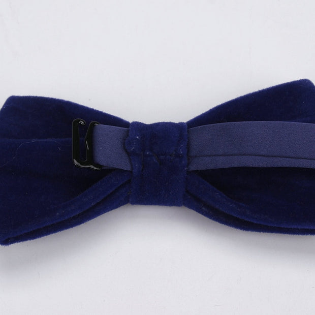 Ianthe Brand New Solid Color Velvet Bow Tie