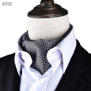 Men Vintage Polka Dot Wedding Formal Cravat Ascot Scrunch