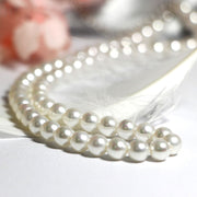Elegant Silver 925 Jewelry Classic Temperament Wedding Necklace 4-10mm Shell Pearl