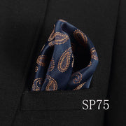 Vangise Mens Pocket Squares Dot Pattern Blue Handkerchief Fashion Hanky