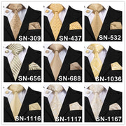 Champagne Ivory White Solid Tie 100% Silk Woven Men Tie Plain Necktie