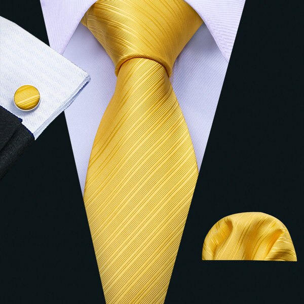 LS-5090 New Mens Ties Handkerchief Set 11 Colors Solid Silk Ties For Men