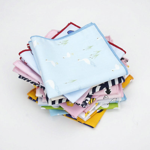 25*25cm Brand New 100% Cotton Animals Handkerchief For Man