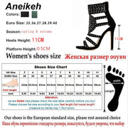 Open Toe Rhinestone Design High Heel Sandals