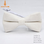 Ianthe Brand New Solid Color Velvet Bow Tie