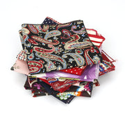 Vintage Linen Paisley Hankies For Men Casual Suits Pocket Square
