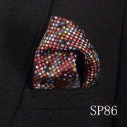 Vangise Mens Pocket Squares Dot Pattern Blue Handkerchief Fashion Hanky