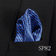 Vangise Mens Pocket Squares Dot Pattern Blue Handkerchief Fashion Hanky