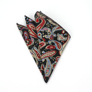 Vintage Linen Paisley Hankies For Men Casual Suits Pocket Square
