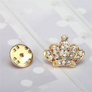 New Style Full Drill Crystal Mini Crown Men And Women Brooch