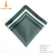 Handkerchief Vintage Dot Print Pocket Square Polyester Silk Soft Hankies