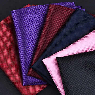 High Fashion Pocket Square Grid Handkerchief Men Accessories Polyester Hanky 22cm*22cm