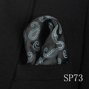 Vangise Mens Pocket Squares Dot Pattern Blue Handkerchief Fashion Hanky