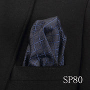 Vangise Mens Pocket Squares Dot Pattern Blue Handkerchief Fashion Hanky