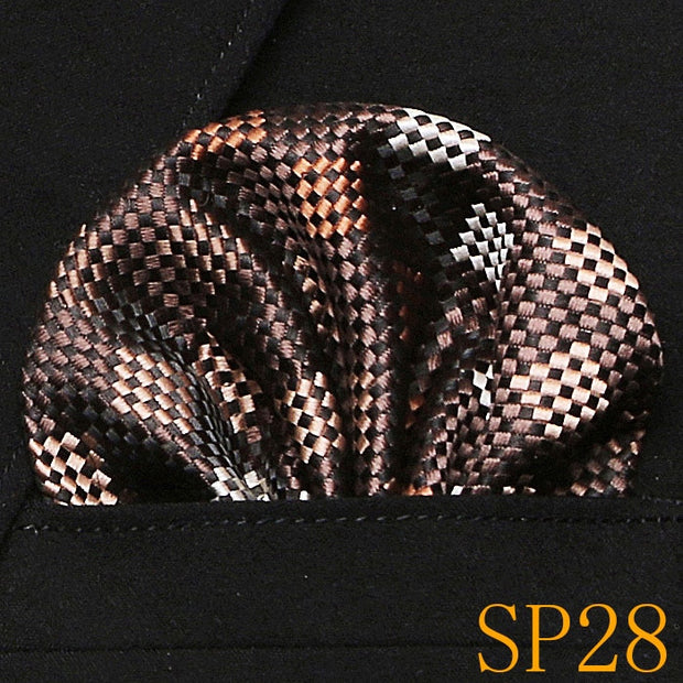 Mens Wedding Pocket Square Silk match for Suit Tie Men