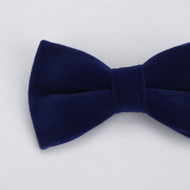 Ianthe Brand New Solid Color Velvet Bow Tie