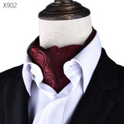 Men Vintage Polka Dot Wedding Formal Cravat Ascot Scrunch