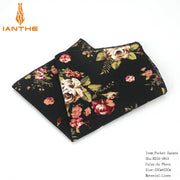 Vintage Linen Paisley Hankies For Men Casual Suits Pocket Square