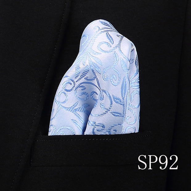 Vangise Mens Pocket Squares Dot Pattern Blue Handkerchief Fashion Hanky