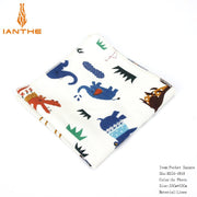 Vintage Linen Paisley Hankies For Men Casual Suits Pocket Square