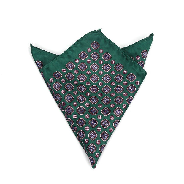 Brand Handkerchief Vintage Geometric Pocket Square Soft Hankies