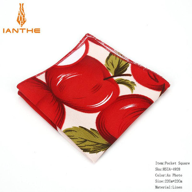Vintage Linen Paisley Hankies For Men Casual Suits Pocket Square
