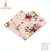 Vintage Linen Paisley Hankies For Men Casual Suits Pocket Square