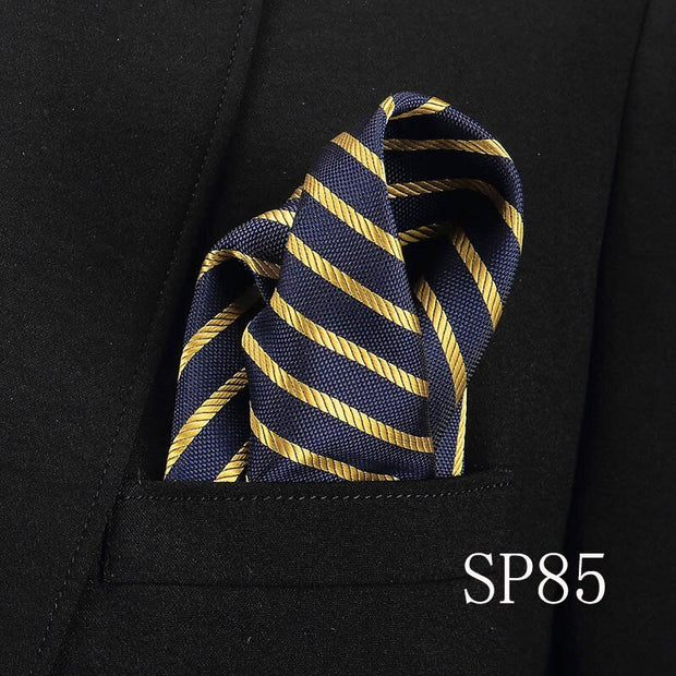 Vangise Mens Pocket Squares Dot Pattern Blue Handkerchief Fashion Hanky