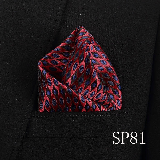 Vangise Mens Pocket Squares Dot Pattern Blue Handkerchief Fashion Hanky