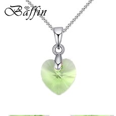 Mini Heart Necklaces For Women Girls Korean Fashion Pendant Original Crystals