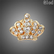 New Style Full Drill Crystal Mini Crown Men And Women Brooch