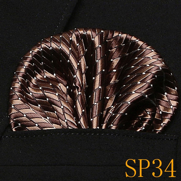 Mens Wedding Pocket Square Silk match for Suit Tie Men