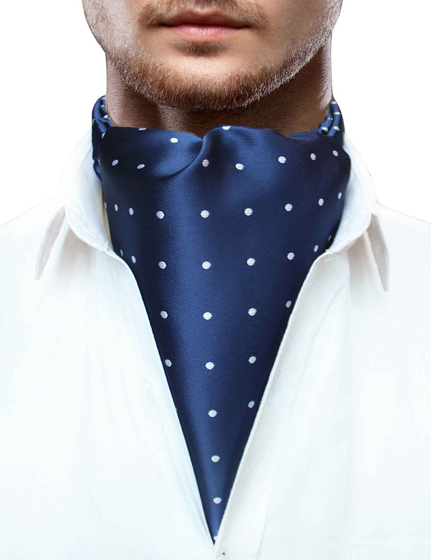 JEMYGINS Original Ins Men Slik Plaid Dot Ascot Cravat Neck Tie Scarves