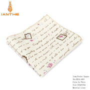 Vintage Linen Paisley Hankies For Men Casual Suits Pocket Square