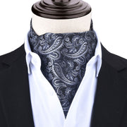 Men Vintage Polka Dot Wedding Formal Cravat Ascot Scrunch