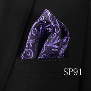 Vangise Mens Pocket Squares Dot Pattern Blue Handkerchief Fashion Hanky