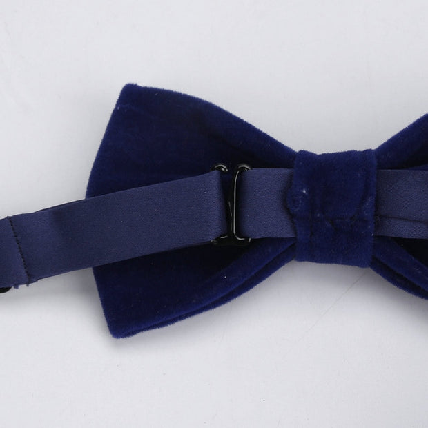 Ianthe Brand New Solid Color Velvet Bow Tie