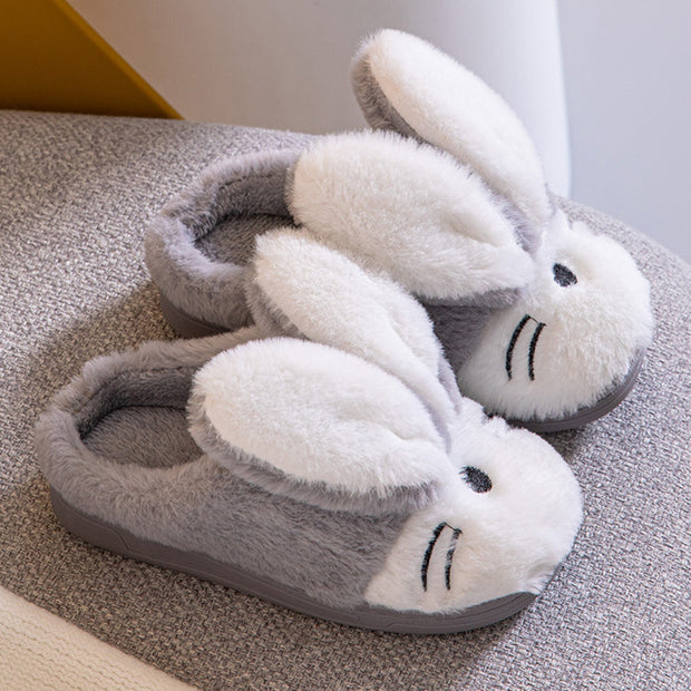 Kawaii Cartoon Rabbit Kids Slippers Children Boys Girls Cartoon Furry Shoes