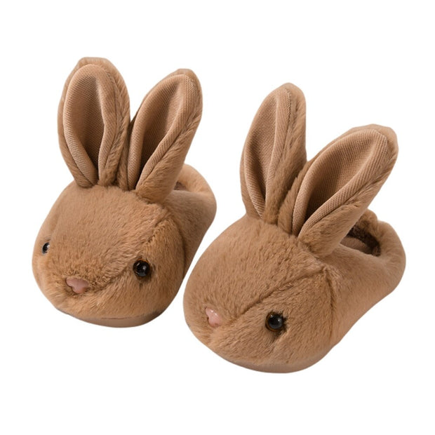 Winter Kids Plush Fluffy Slippers Fuzzy Comfy  Anti-Slip Indoor House Bedroom Shoes